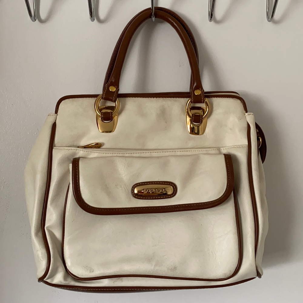 🌿 Brown Cream Italian Purse